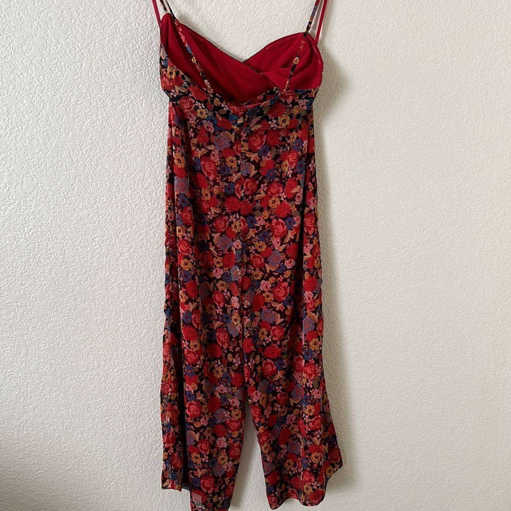 X Revolve House of Harlow 1960 "Joelle Red Floral Jumpsuit" Size S - Picture 10 of 15